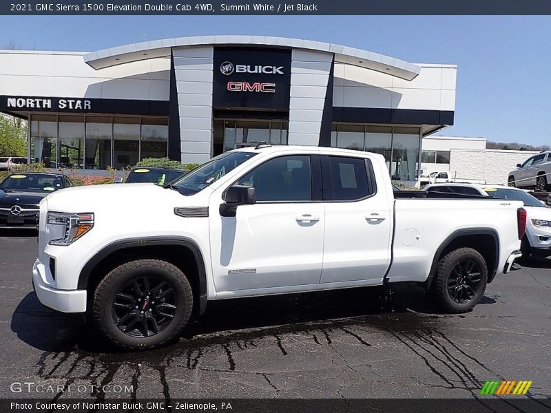 Summit White / Jet Black 2021 GMC Sierra 1500 Elevation Double Cab 4WD