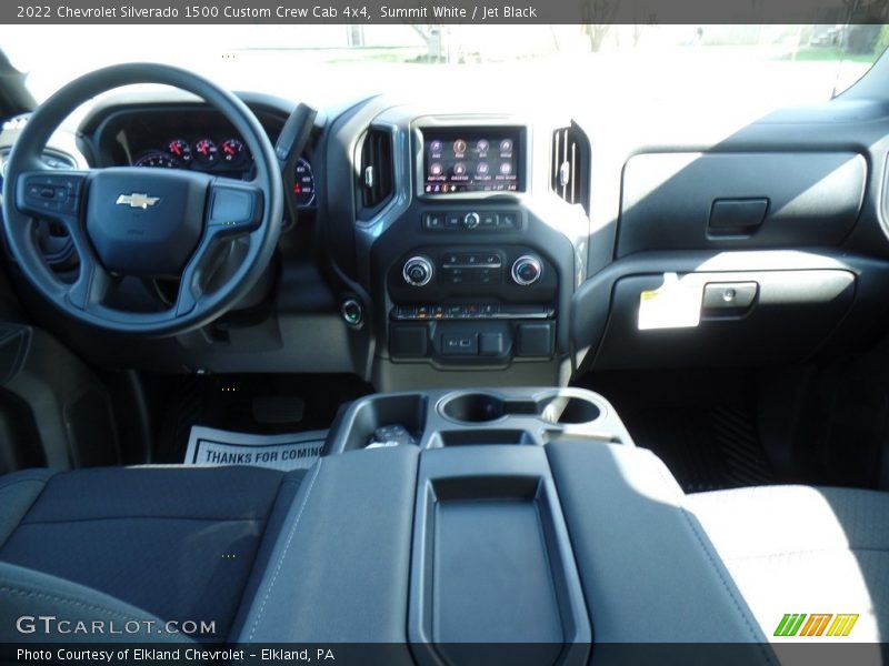 Summit White / Jet Black 2022 Chevrolet Silverado 1500 Custom Crew Cab 4x4