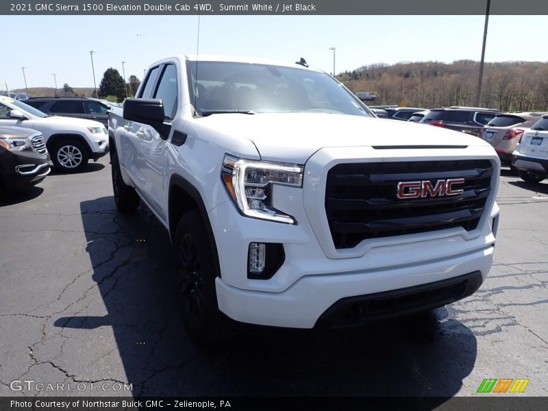 Summit White / Jet Black 2021 GMC Sierra 1500 Elevation Double Cab 4WD