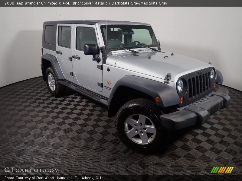 Bright Silver Metallic / Dark Slate Gray/Med Slate Gray 2008 Jeep Wrangler Unlimited X 4x4