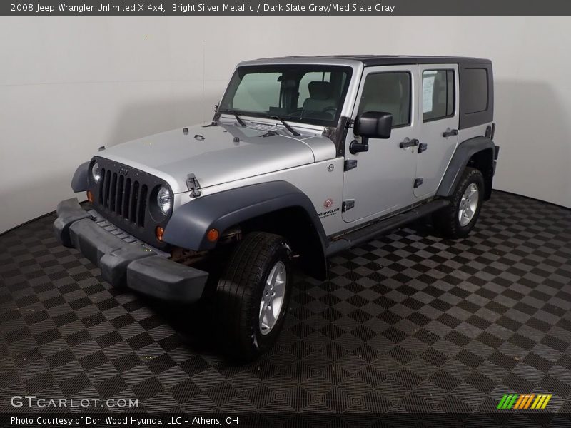 Bright Silver Metallic / Dark Slate Gray/Med Slate Gray 2008 Jeep Wrangler Unlimited X 4x4