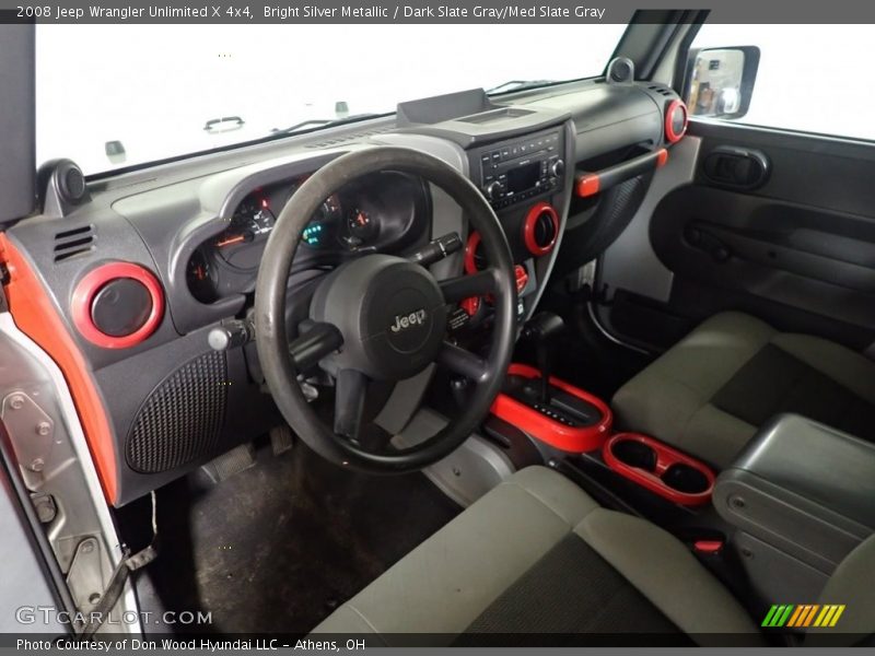 Bright Silver Metallic / Dark Slate Gray/Med Slate Gray 2008 Jeep Wrangler Unlimited X 4x4