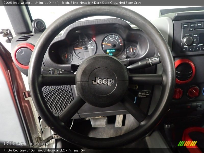 Bright Silver Metallic / Dark Slate Gray/Med Slate Gray 2008 Jeep Wrangler Unlimited X 4x4