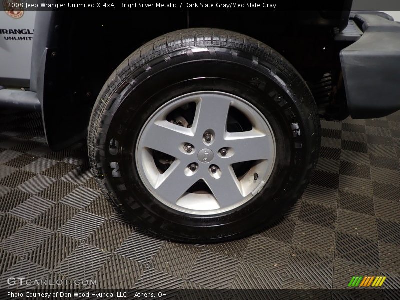 Bright Silver Metallic / Dark Slate Gray/Med Slate Gray 2008 Jeep Wrangler Unlimited X 4x4