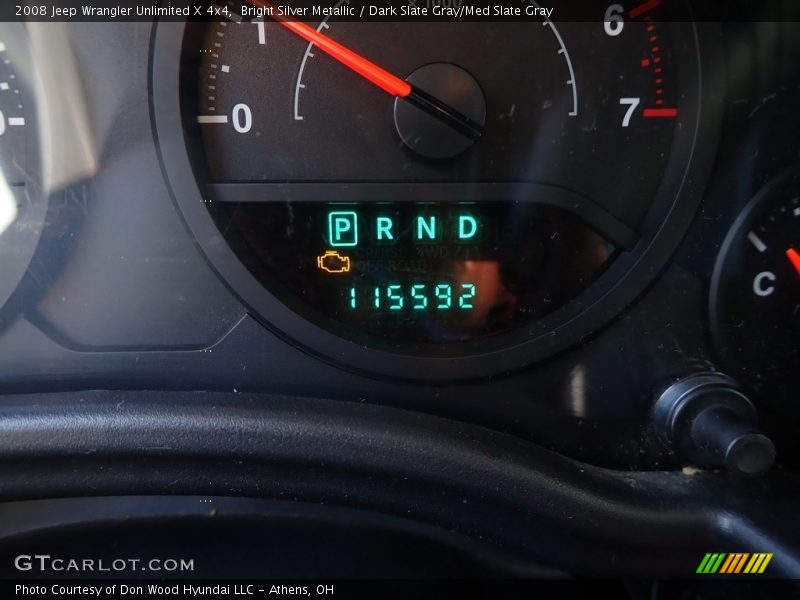 Bright Silver Metallic / Dark Slate Gray/Med Slate Gray 2008 Jeep Wrangler Unlimited X 4x4