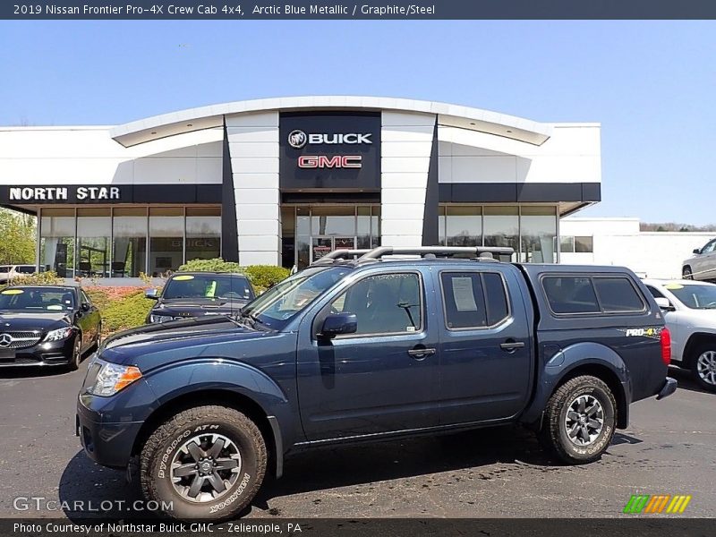Arctic Blue Metallic / Graphite/Steel 2019 Nissan Frontier Pro-4X Crew Cab 4x4
