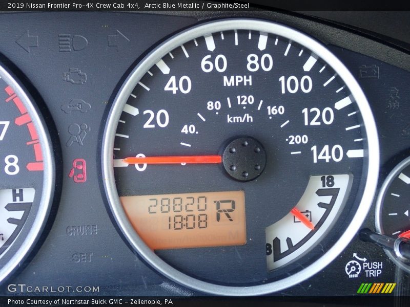 Arctic Blue Metallic / Graphite/Steel 2019 Nissan Frontier Pro-4X Crew Cab 4x4