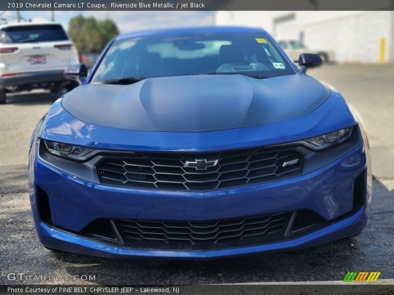 Riverside Blue Metallic / Jet Black 2019 Chevrolet Camaro LT Coupe