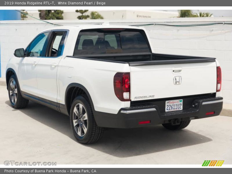 White Diamond Pearl / Beige 2019 Honda Ridgeline RTL-T