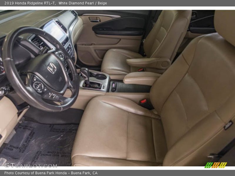 White Diamond Pearl / Beige 2019 Honda Ridgeline RTL-T