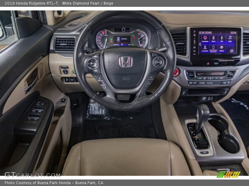 White Diamond Pearl / Beige 2019 Honda Ridgeline RTL-T