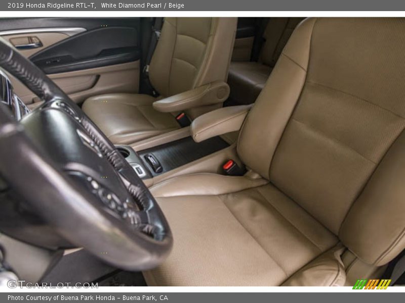 White Diamond Pearl / Beige 2019 Honda Ridgeline RTL-T