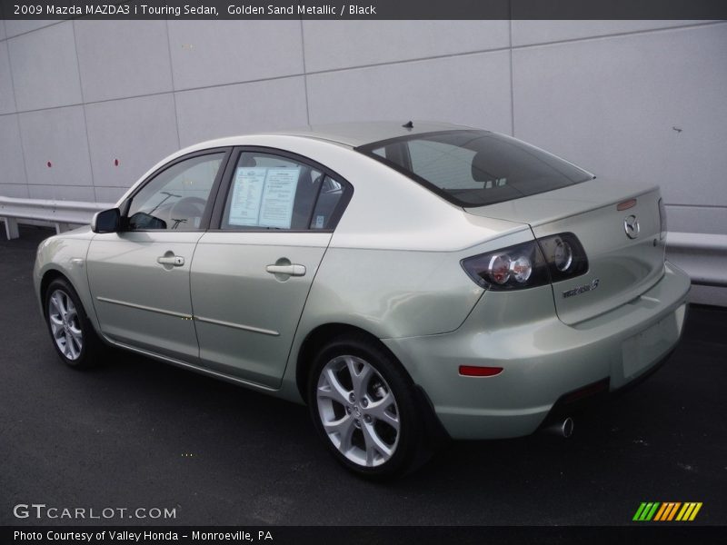 Golden Sand Metallic / Black 2009 Mazda MAZDA3 i Touring Sedan