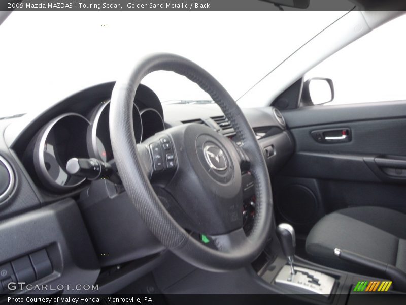 Golden Sand Metallic / Black 2009 Mazda MAZDA3 i Touring Sedan