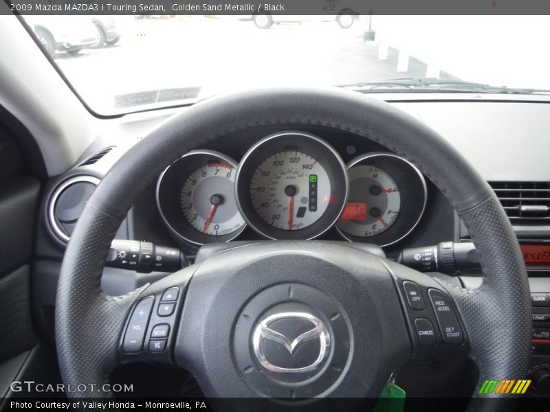 Golden Sand Metallic / Black 2009 Mazda MAZDA3 i Touring Sedan