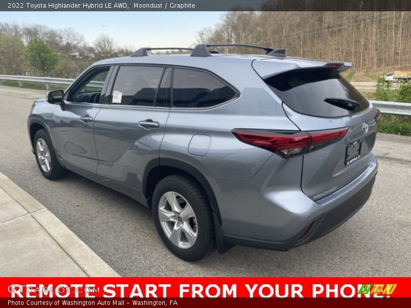 Moondust / Graphite 2022 Toyota Highlander Hybrid LE AWD