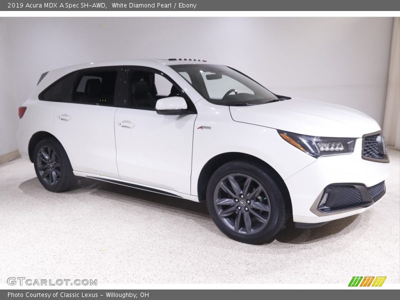 White Diamond Pearl / Ebony 2019 Acura MDX A Spec SH-AWD