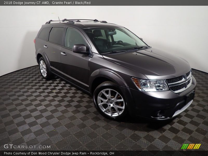 Granite Pearl / Black/Red 2018 Dodge Journey GT AWD