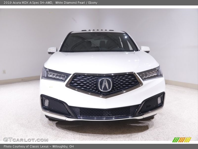 White Diamond Pearl / Ebony 2019 Acura MDX A Spec SH-AWD