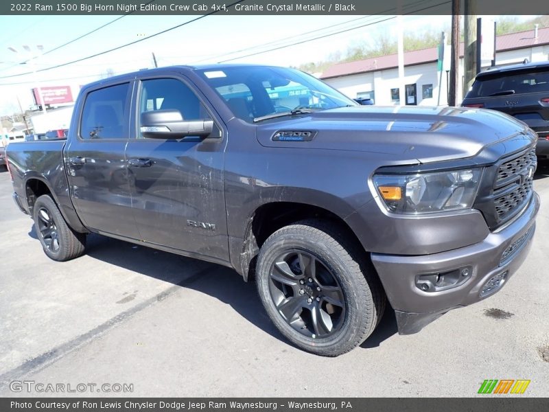 Granite Crystal Metallic / Black 2022 Ram 1500 Big Horn Night Edition Crew Cab 4x4