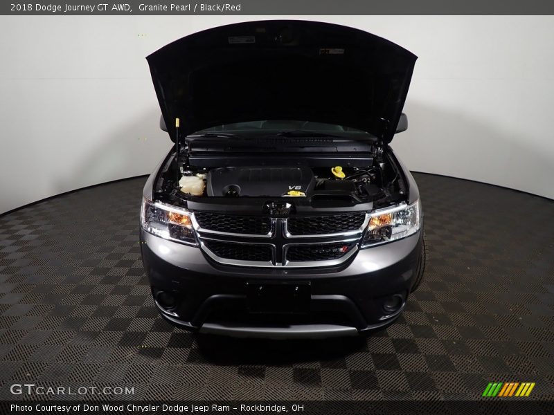 Granite Pearl / Black/Red 2018 Dodge Journey GT AWD
