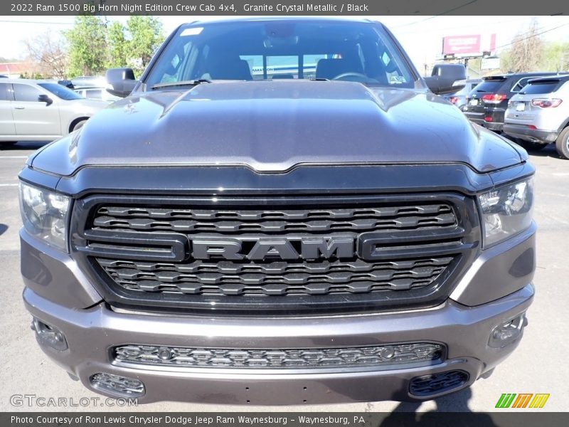 Granite Crystal Metallic / Black 2022 Ram 1500 Big Horn Night Edition Crew Cab 4x4
