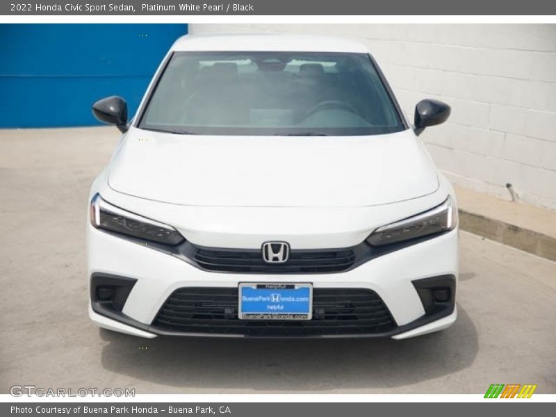 Platinum White Pearl / Black 2022 Honda Civic Sport Sedan