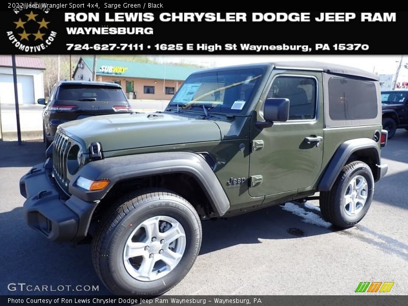 Sarge Green / Black 2022 Jeep Wrangler Sport 4x4