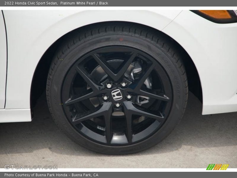 Platinum White Pearl / Black 2022 Honda Civic Sport Sedan