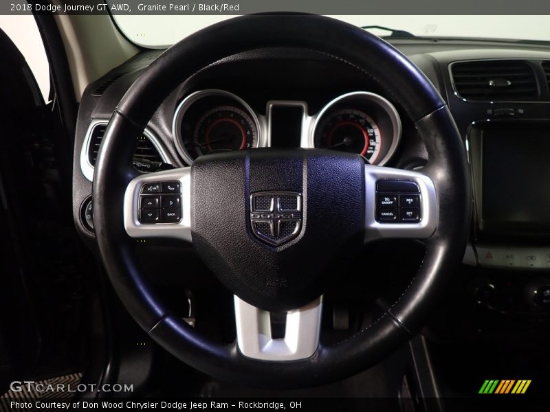 Granite Pearl / Black/Red 2018 Dodge Journey GT AWD