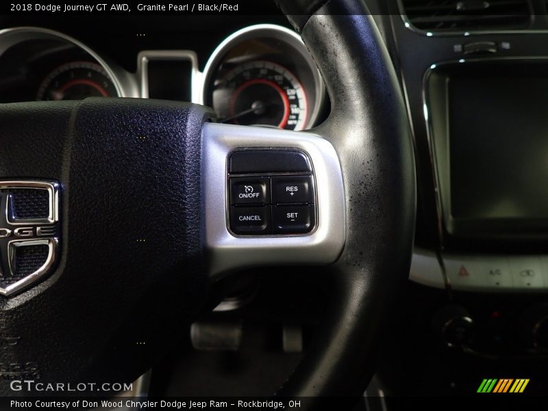 Granite Pearl / Black/Red 2018 Dodge Journey GT AWD