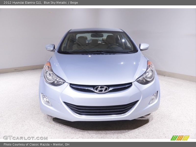 Blue Sky Metallic / Beige 2012 Hyundai Elantra GLS