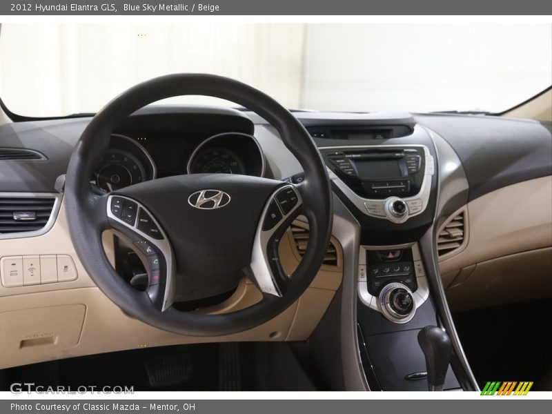 Blue Sky Metallic / Beige 2012 Hyundai Elantra GLS