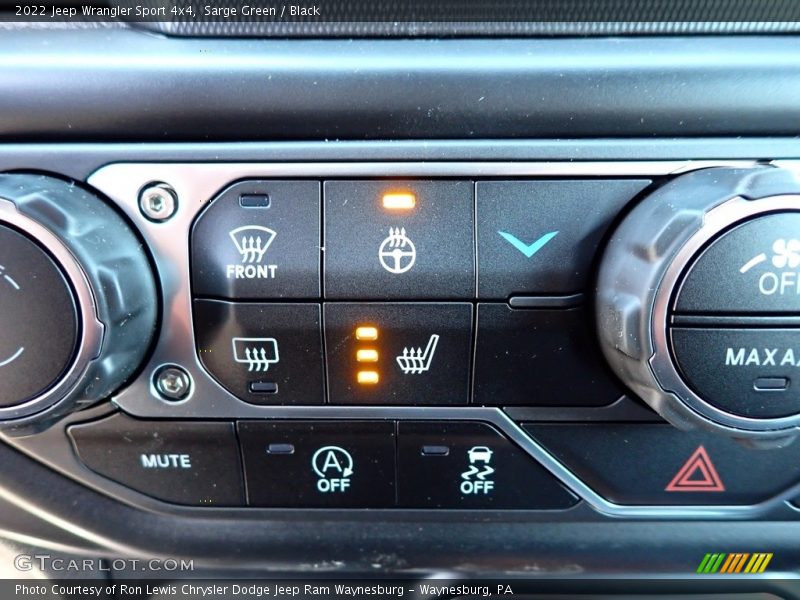 Controls of 2022 Wrangler Sport 4x4