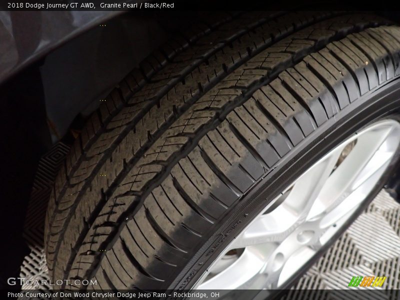 Granite Pearl / Black/Red 2018 Dodge Journey GT AWD