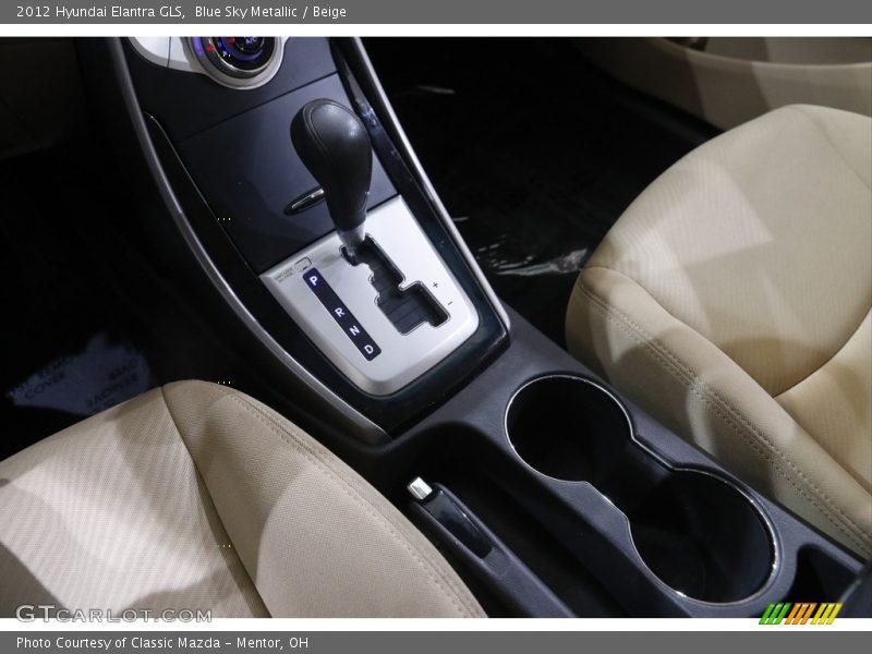 Blue Sky Metallic / Beige 2012 Hyundai Elantra GLS