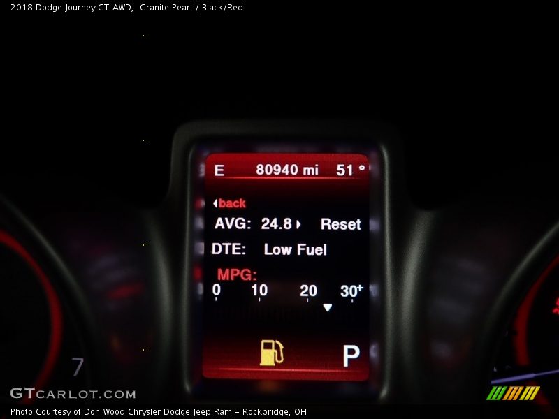 Granite Pearl / Black/Red 2018 Dodge Journey GT AWD