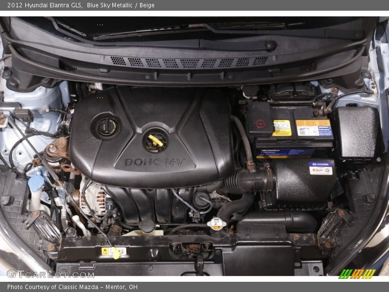 Blue Sky Metallic / Beige 2012 Hyundai Elantra GLS
