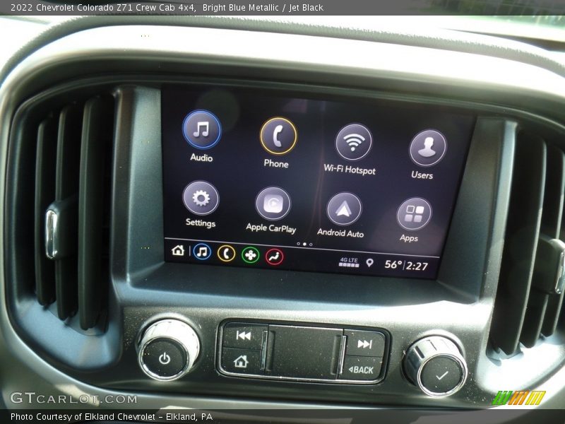 Bright Blue Metallic / Jet Black 2022 Chevrolet Colorado Z71 Crew Cab 4x4