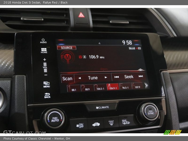 Rallye Red / Black 2018 Honda Civic Si Sedan