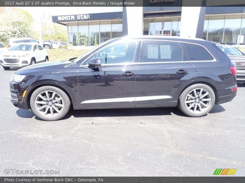 Orca Black Metallic / Nougat Brown 2017 Audi Q7 3.0T quattro Prestige