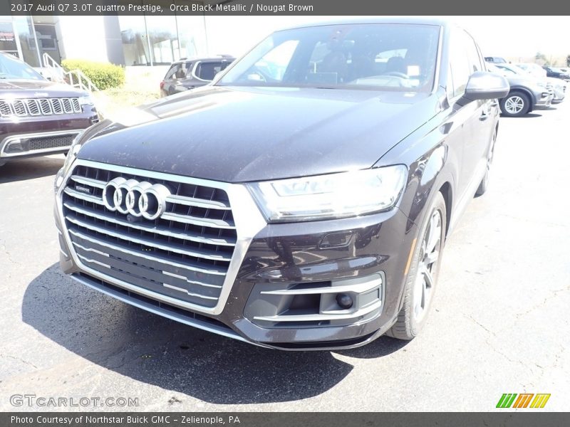 Orca Black Metallic / Nougat Brown 2017 Audi Q7 3.0T quattro Prestige