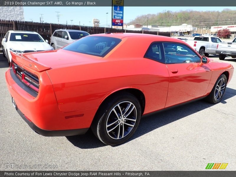 Go Mango / Black 2019 Dodge Challenger SXT AWD