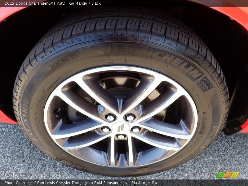 Go Mango / Black 2019 Dodge Challenger SXT AWD