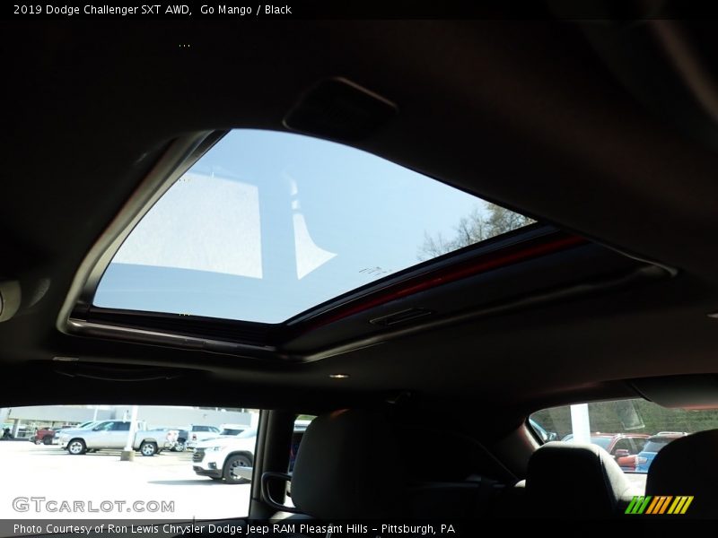 Go Mango / Black 2019 Dodge Challenger SXT AWD