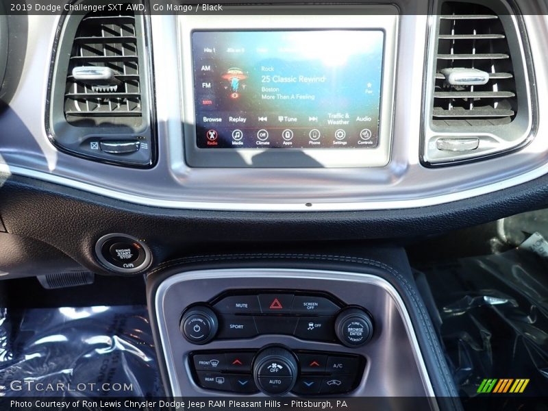 Go Mango / Black 2019 Dodge Challenger SXT AWD