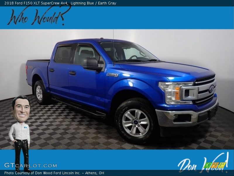 Lightning Blue / Earth Gray 2018 Ford F150 XLT SuperCrew 4x4