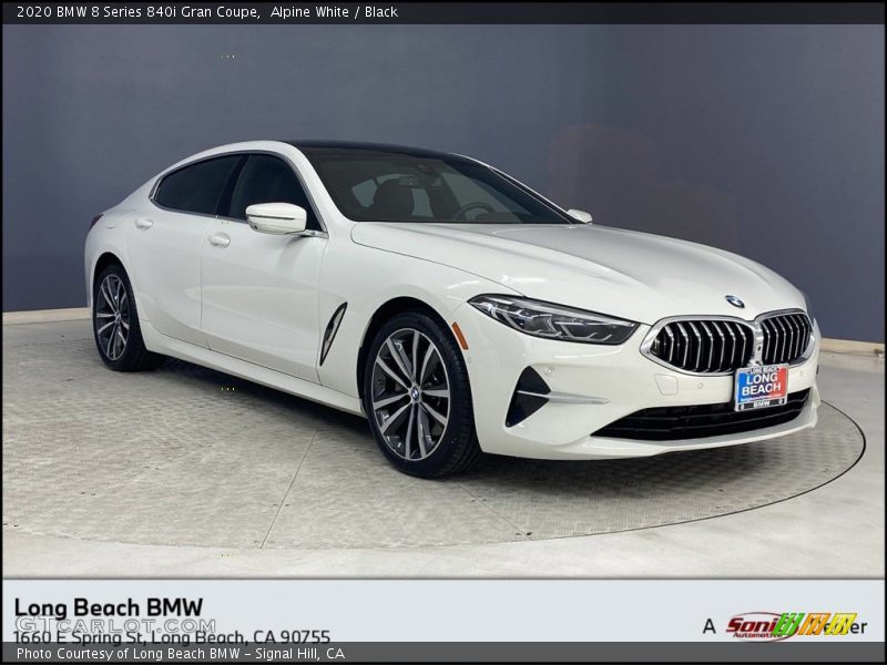 Alpine White / Black 2020 BMW 8 Series 840i Gran Coupe