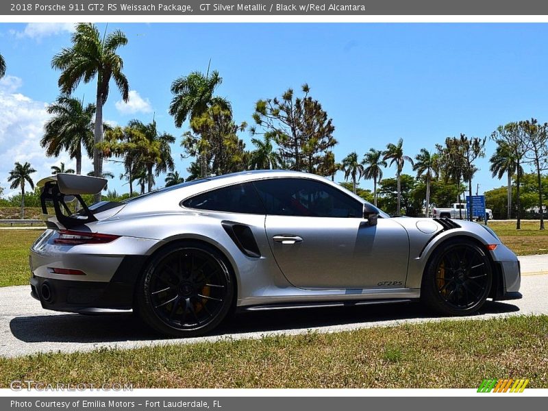 GT Silver Metallic / Black w/Red Alcantara 2018 Porsche 911 GT2 RS Weissach Package