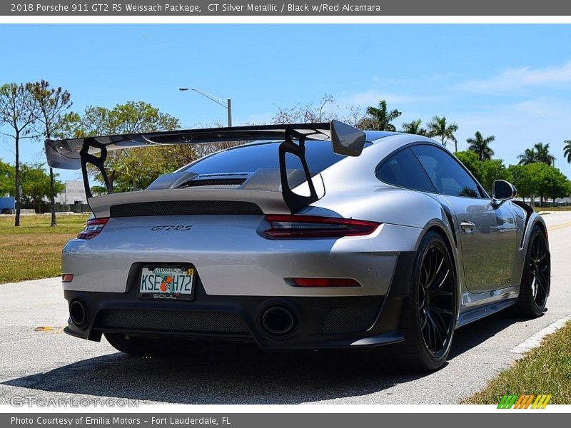 GT Silver Metallic / Black w/Red Alcantara 2018 Porsche 911 GT2 RS Weissach Package